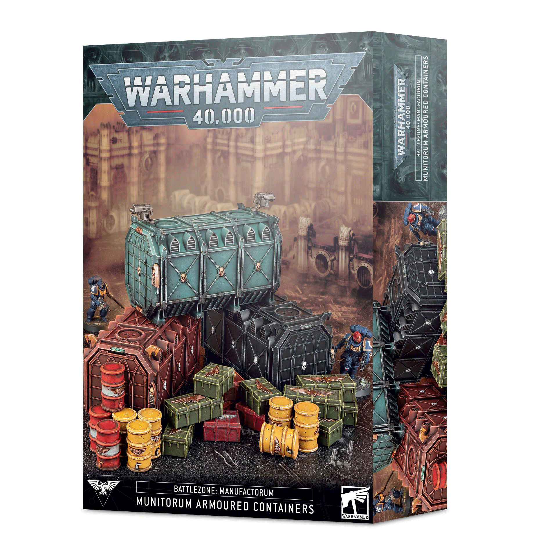 WARHAMMER 40K BATTLEZONE MANUFACTORUM MUNITORUM ARMOURED CONTAINERS