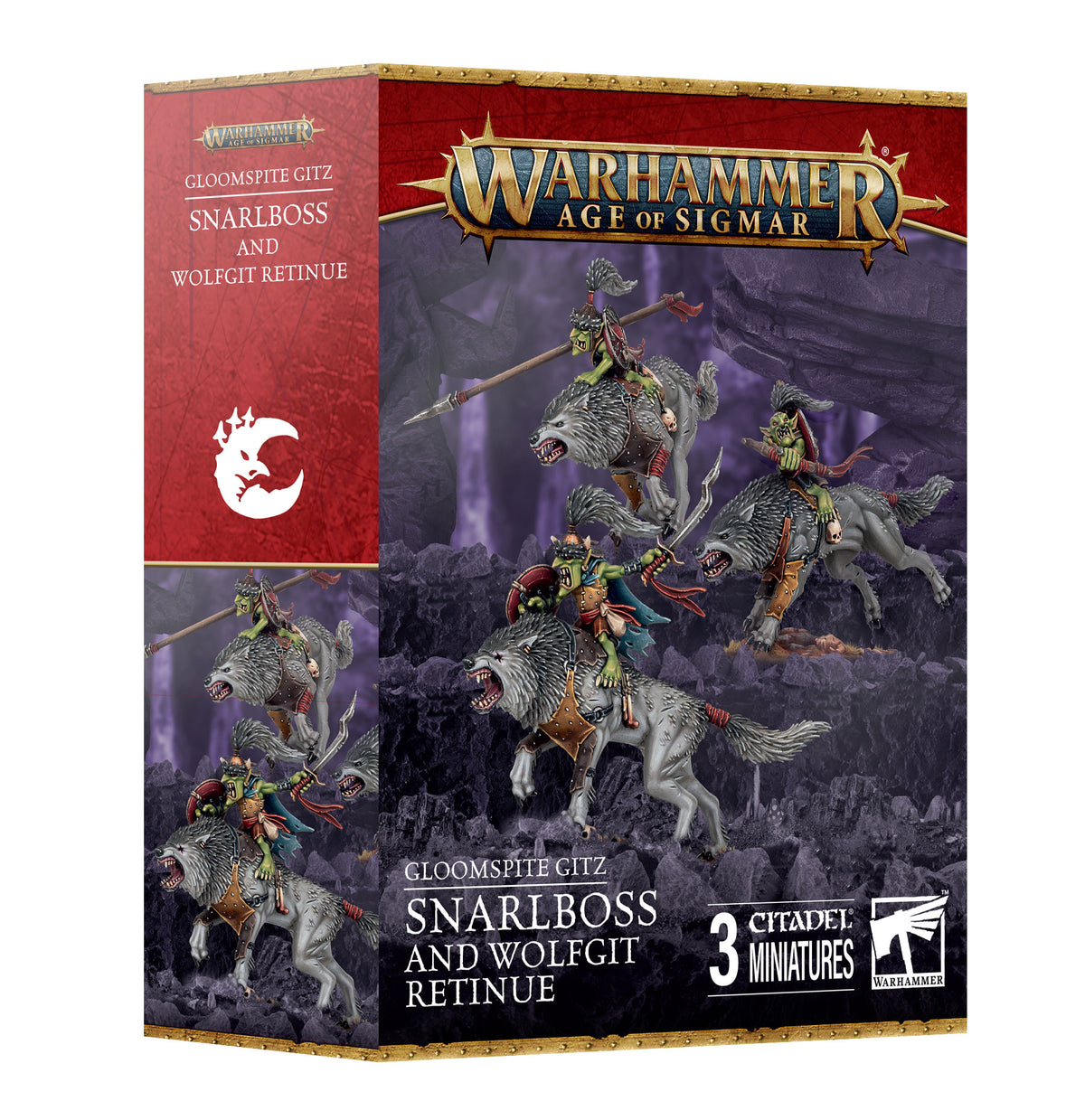 GLOOMSPITE GITZ SNARLBOSS AND WOLFGIT RETINUE