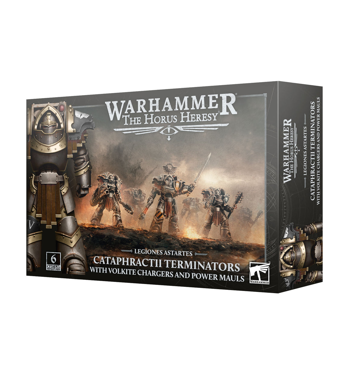 HH LEGIONES ASTARTES CATAPHRACTII TERMINATORS WITH POWERS MAULS